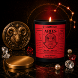Aries Zodiac candle premium display