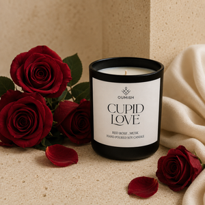 Cupid Love red rose and musk fragrance notes Signature Candle