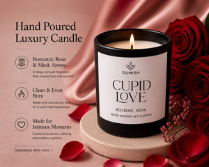 Cupid Love hand-poured soy candle benefits