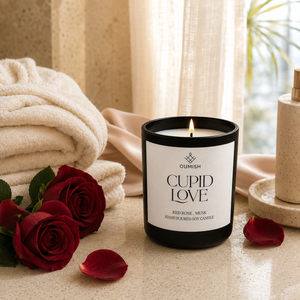 Cupid Love red rose and musk candle mood lifestyle
