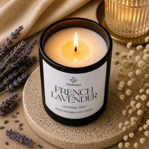 French Lavender candle with lavender and mint