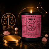 Libra Zodiac candle premium display