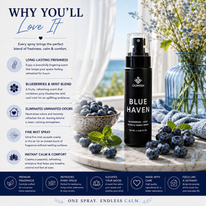 Why you'll love Blue Heaven blueberries and mint Home & Fabric Spray by Oumish