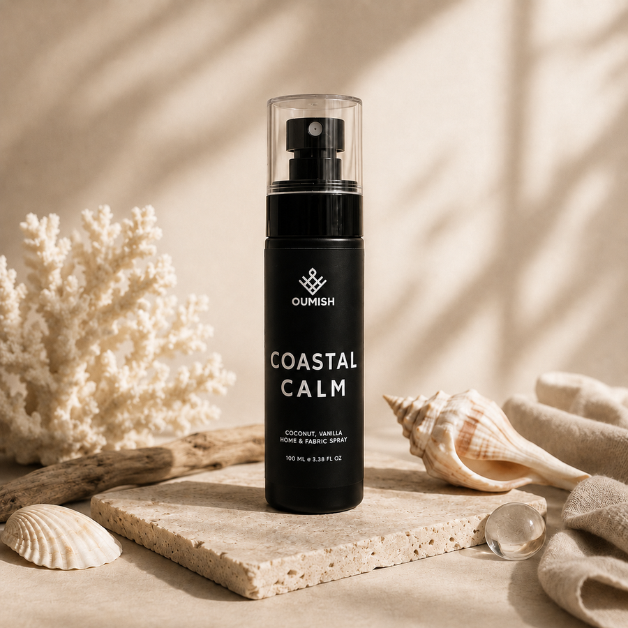 Coastal Calm coconut and vanilla Home & Fabric Spray by Oumish