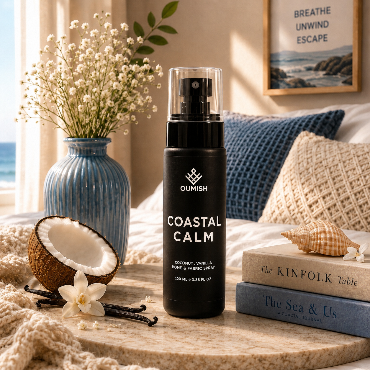 Coastal Calm in a styled home setting