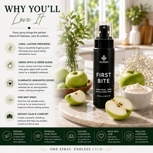 Why you'll love First Bite green apple and crème Home & Fabric Spray by Oumish