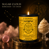 Oumish Gemini Sugar Cloud candle with bubblegum and ice cream fragrance notes