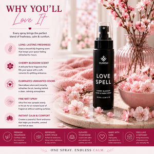 Why you'll love Love Spell cherry blossom Home & Fabric Spray by Oumish