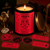 Aries Zodiac Scented Candle – Zesty Aura (Mango & Lime)