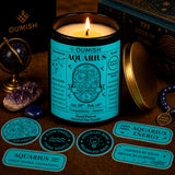 Aquarius Zodiac Scented Candle – French Lavender (Lavender & Mint)