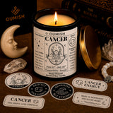 Cancer Zodiac Scented Candle – Mystic Pearl (Motia & White Rose)