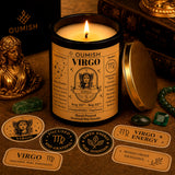 Virgo Zodiac Scented Candle – Verdant Veil (Apple Crème)