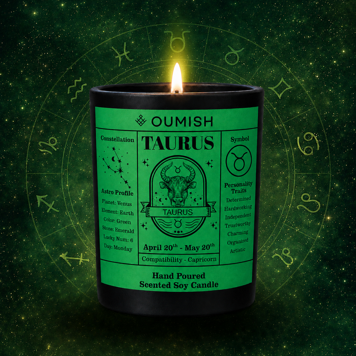 Taurus Zodiac Scented Candle – Dark Indulgence (Dark Chocolate)