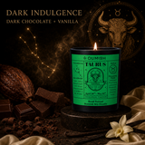 Taurus Dark Indulgence fragrance story, dark chocolate and vanilla